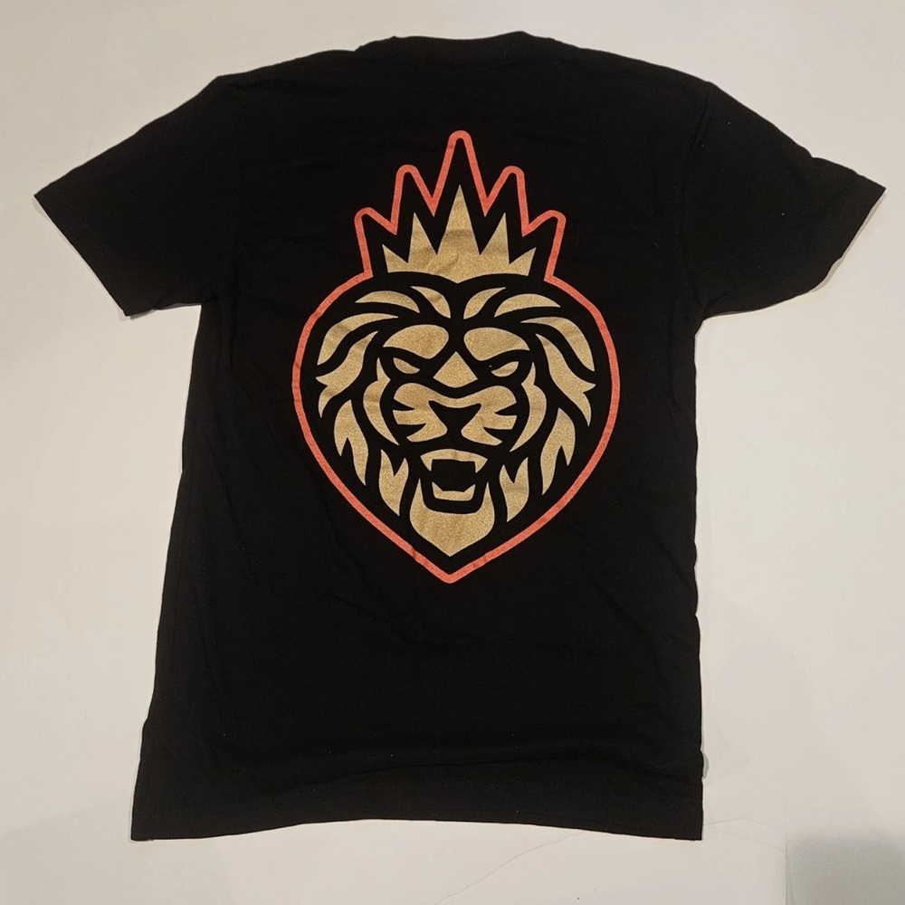 Fierce King With A Lion Logo On Back Ryan Garcia T-Shirt Mexican Boxer Size Med